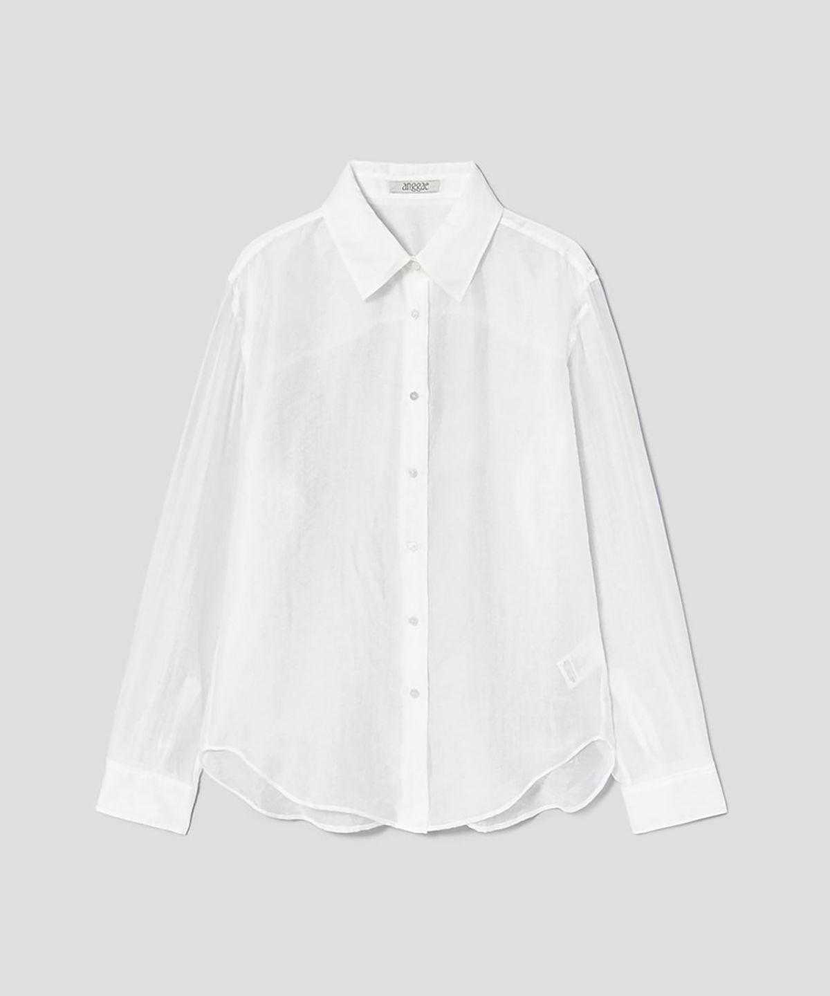앙개(ANGGAE) Sheer Shirt  White