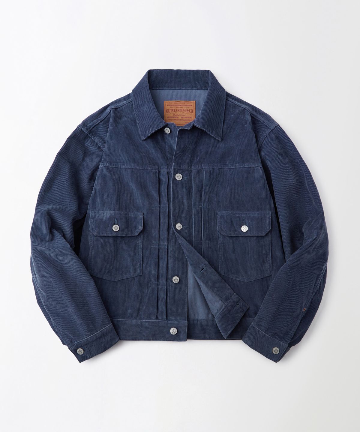 아웃스탠딩(OUTSTANDING) CORDUROY 2ND JACKET_WASHED NAVY