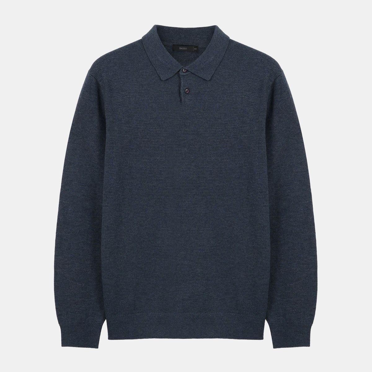 바쏘(BASSO) 울 블랜드 카라 니트 네이비 BSY3WT67A