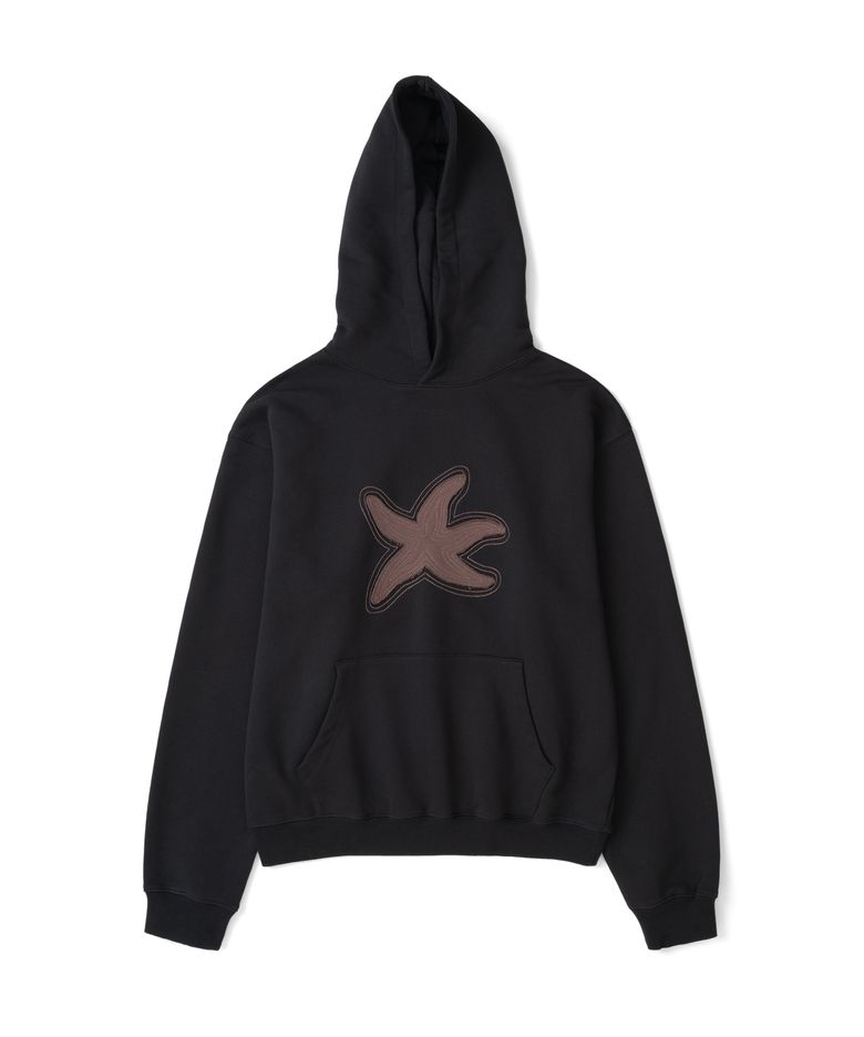TCM starfish contour hoodie (black)