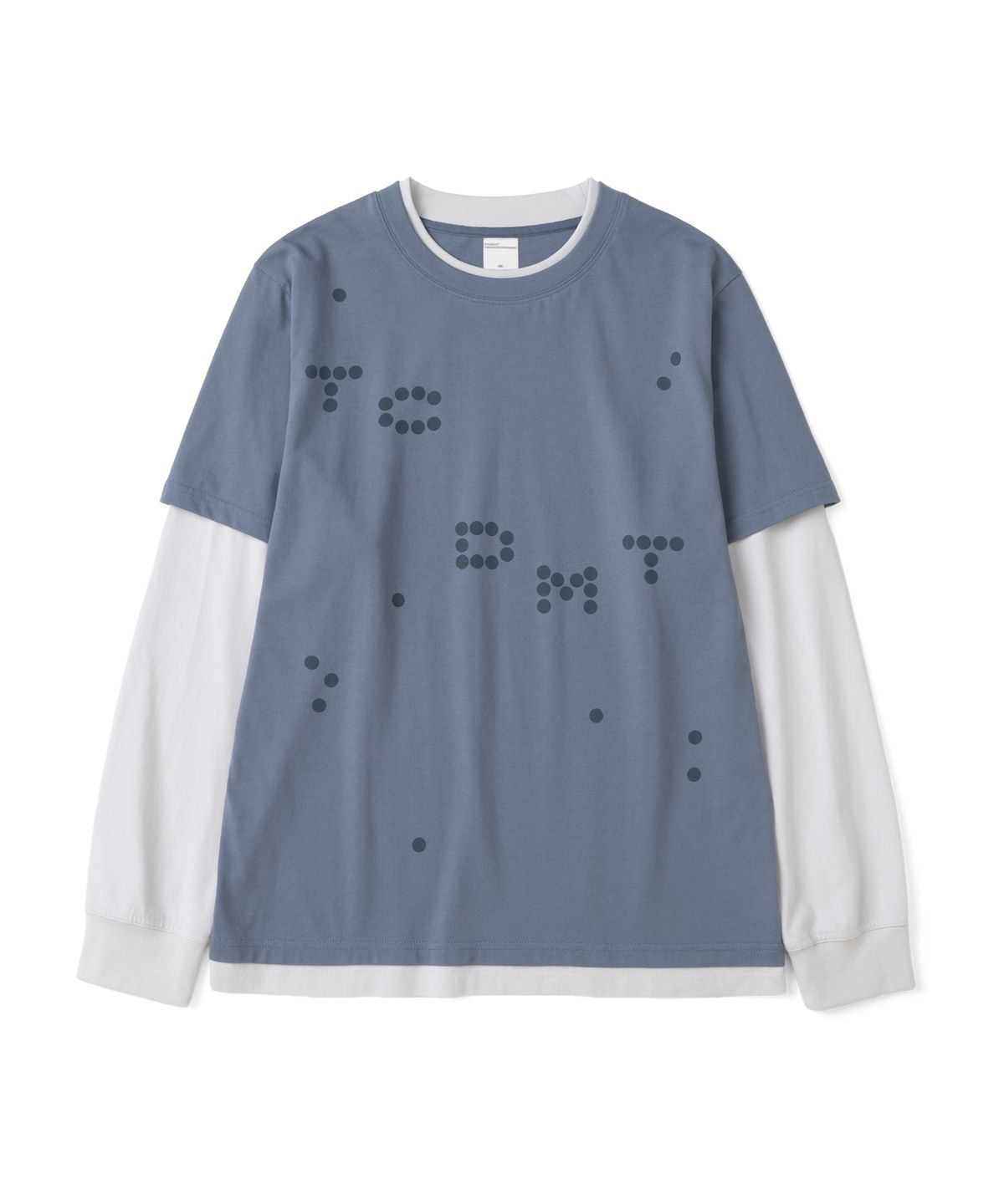 더콜디스트모먼트(THECOLDESTMOMENT) TCM dot print layered long sleeve (blue)