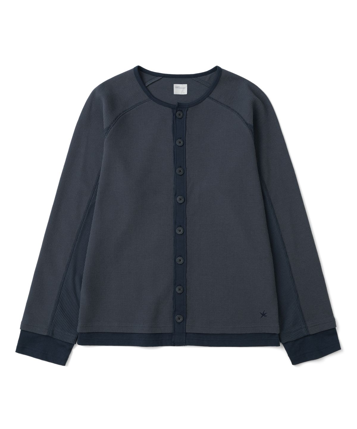 더콜디스트모먼트(THECOLDESTMOMENT) TCM waffle layered cardigan (navy)