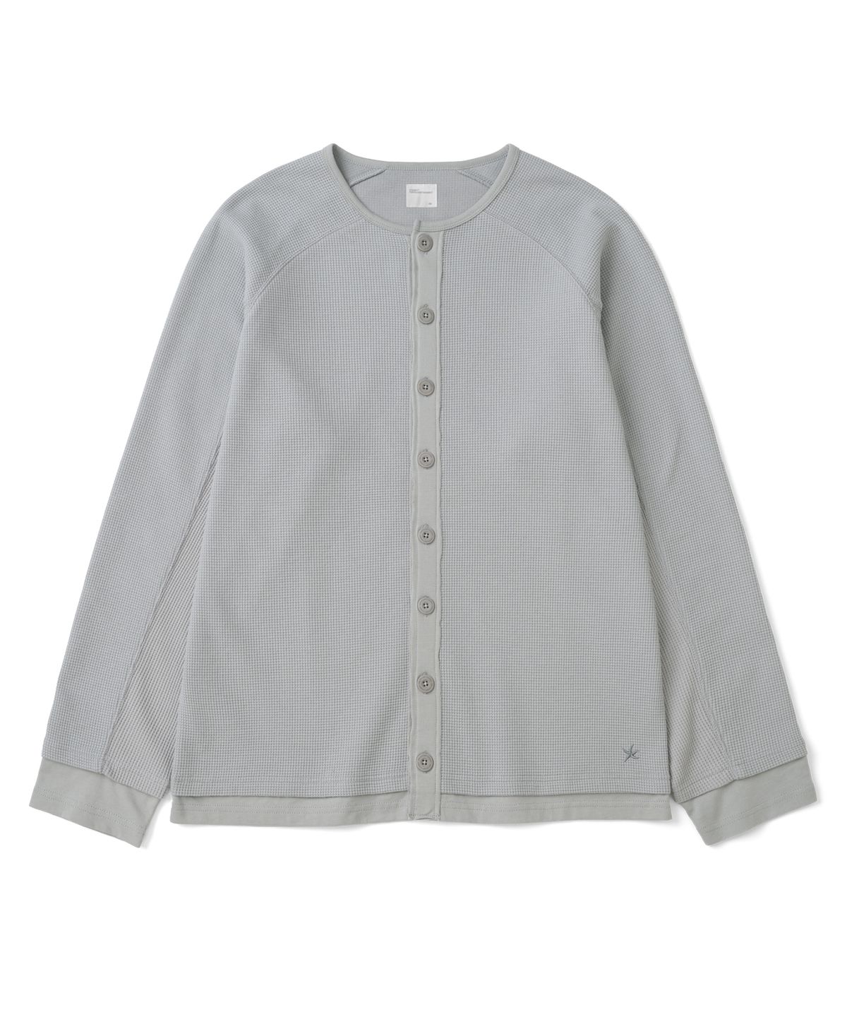 더콜디스트모먼트(THECOLDESTMOMENT) TCM waffle layered cardigan (light grey)