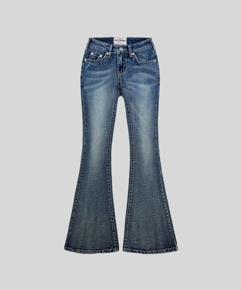 Fade Rule Low-Rise Bootcut Denim