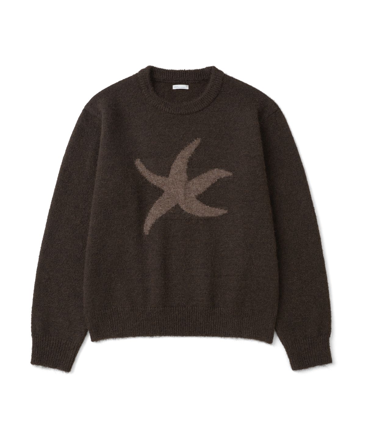 더콜디스트모먼트(THECOLDESTMOMENT) TCM starfish logo contrast knit (brown)