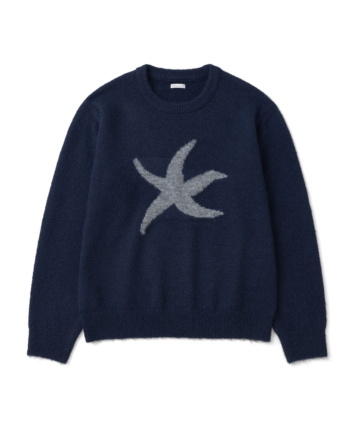 더콜디스트모먼트(THECOLDESTMOMENT) TCM starfish logo contrast knit (navy)