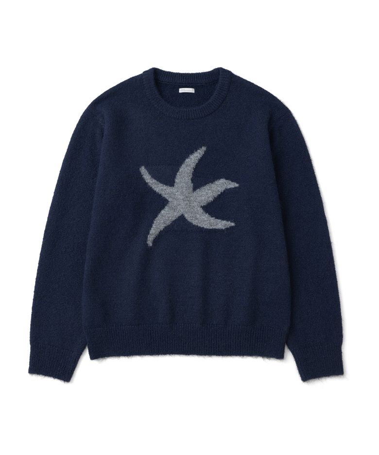 TCM starfish logo contrast knit (navy)