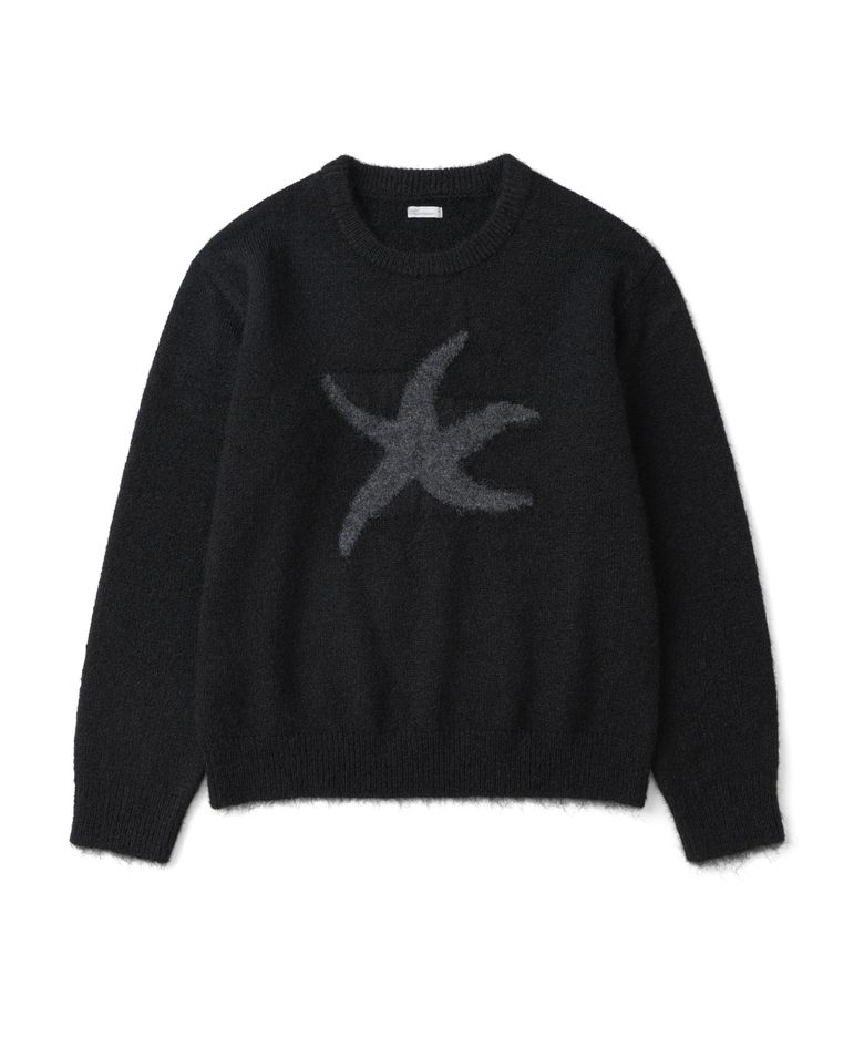 TCM starfish logo contrast knit (black)