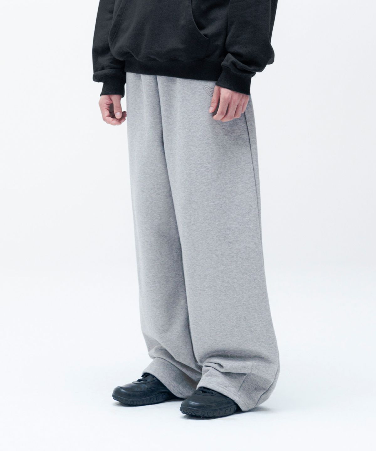 더콜디스트모먼트(THECOLDESTMOMENT) TCM layered sweatpants (melange grey)