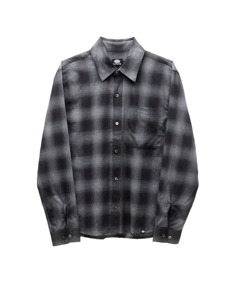 디키즈 x 해칭룸 Regular Shirt Ombre Check Charcoal