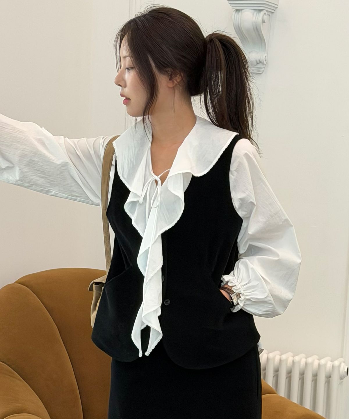 르메메(LEMEME) Moire Vest_2colors