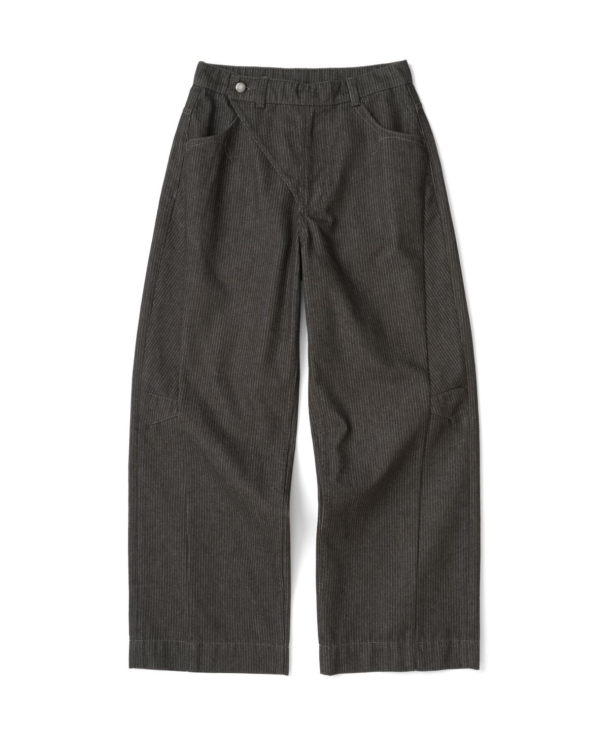 더콜디스트모먼트(THECOLDESTMOMENT) TCM unbalance ethnic stripe pants (black)