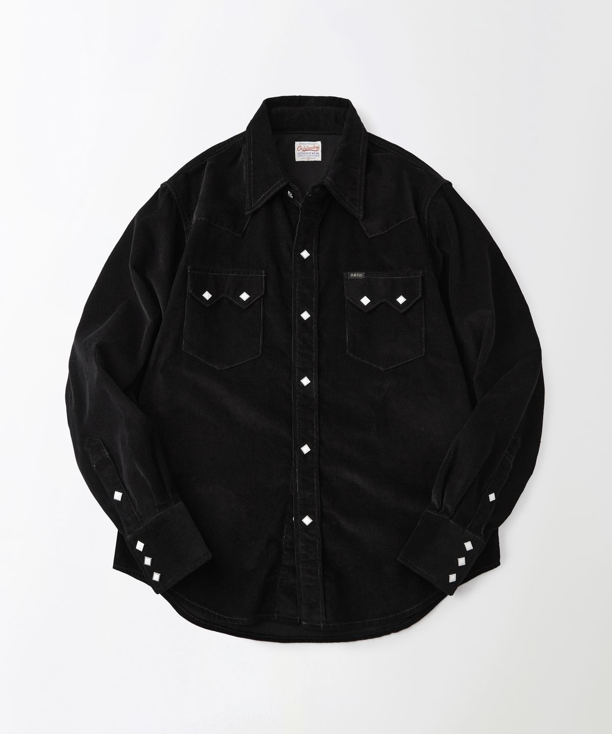 아웃스탠딩(OUTSTANDING) CORDUROY WESTERN SHIRT_BLACK
