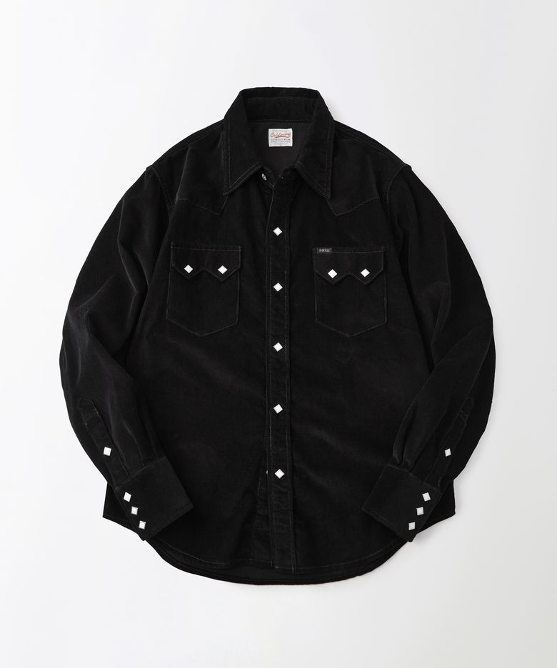 CORDUROY WESTERN SHIRT_BLACK