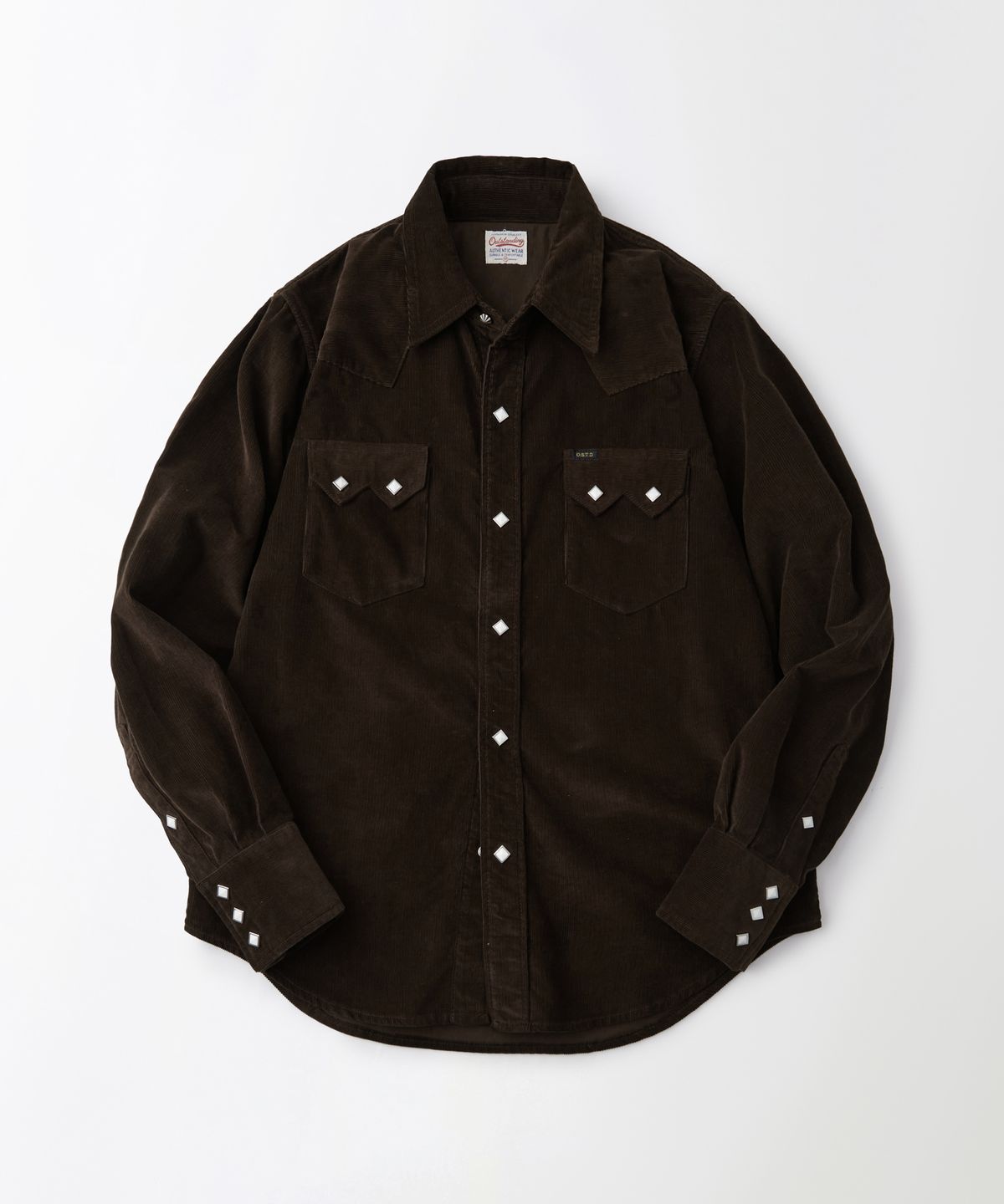 아웃스탠딩(OUTSTANDING) CORDUROY WESTERN SHIRT_BROWN