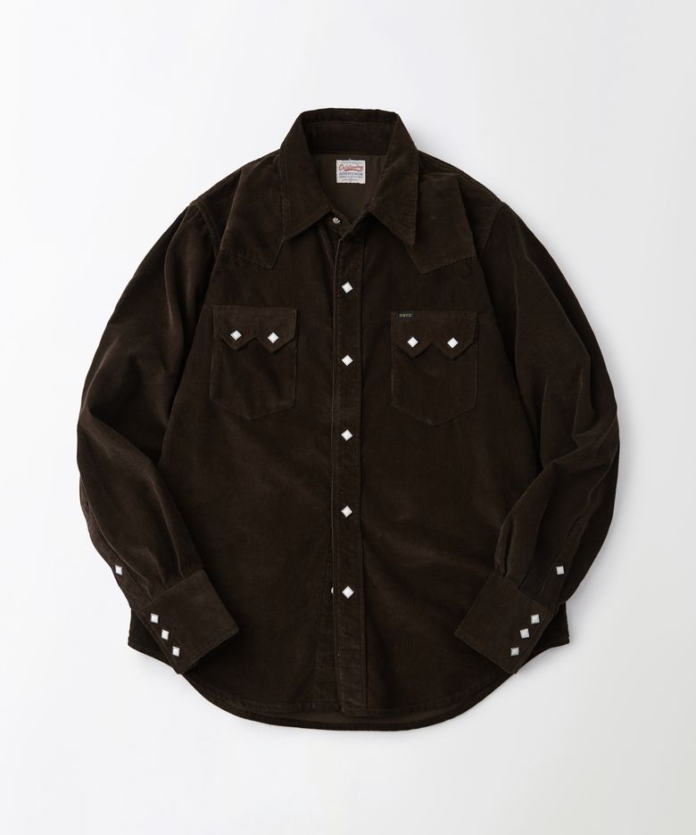 CORDUROY WESTERN SHIRT_BROWN