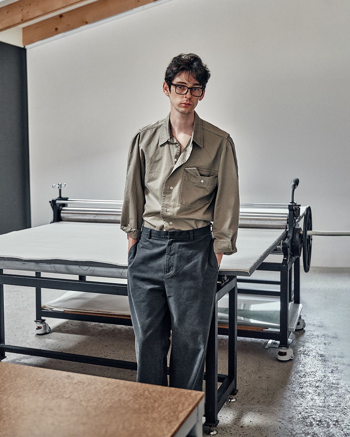 너버스(NERVOUS) RUST WASHING SHIRT _ dune