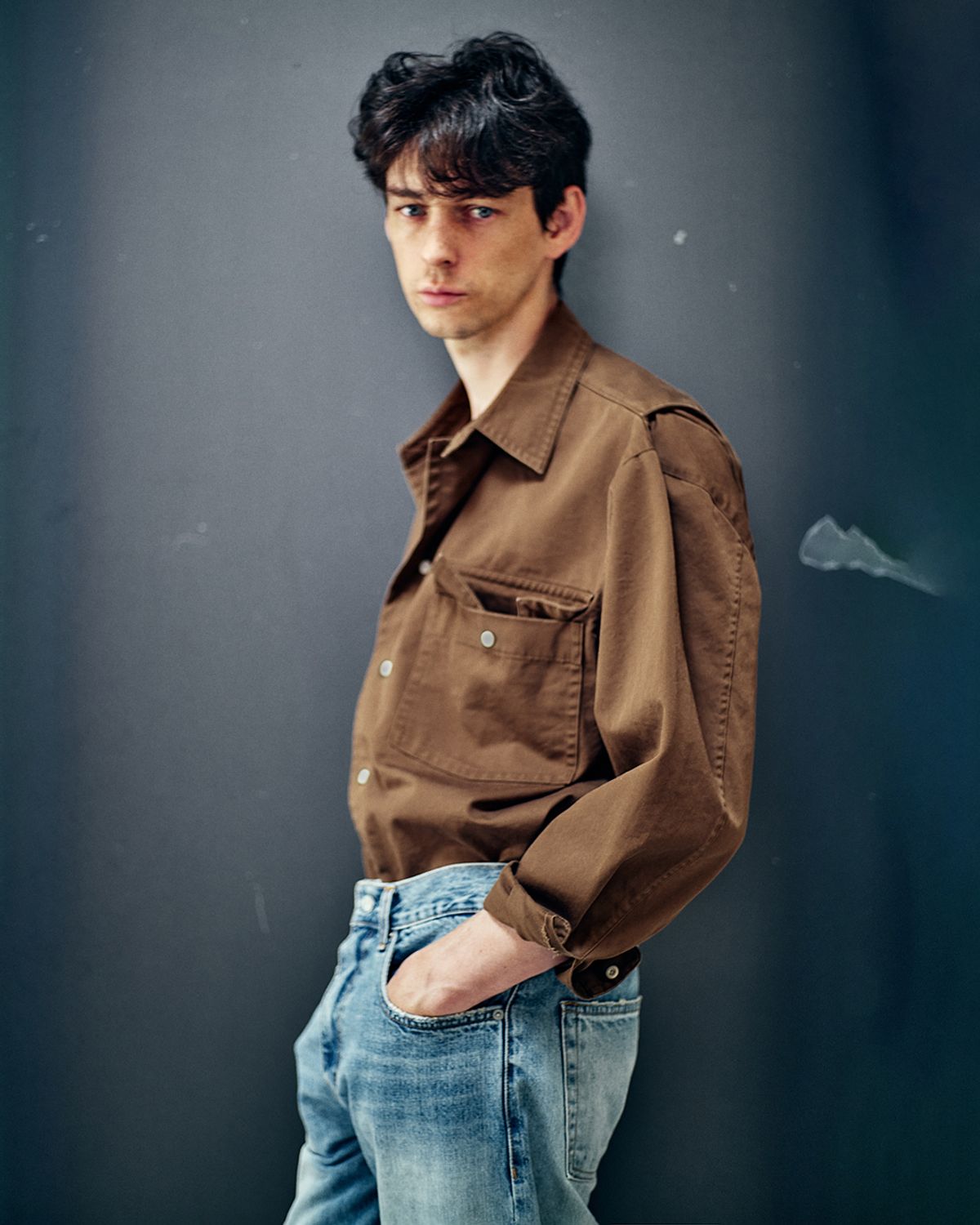 너버스(NERVOUS) RUST WASHING SHIRT _ brown