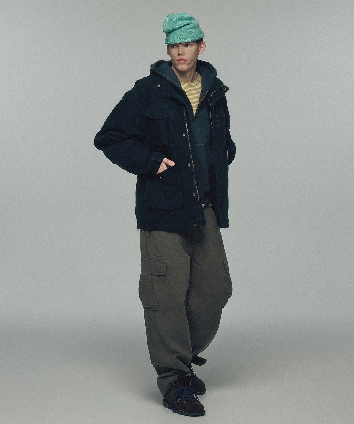 르아르(LEIRE) M65 밀리터리 필드 자켓 [워시드블랙]