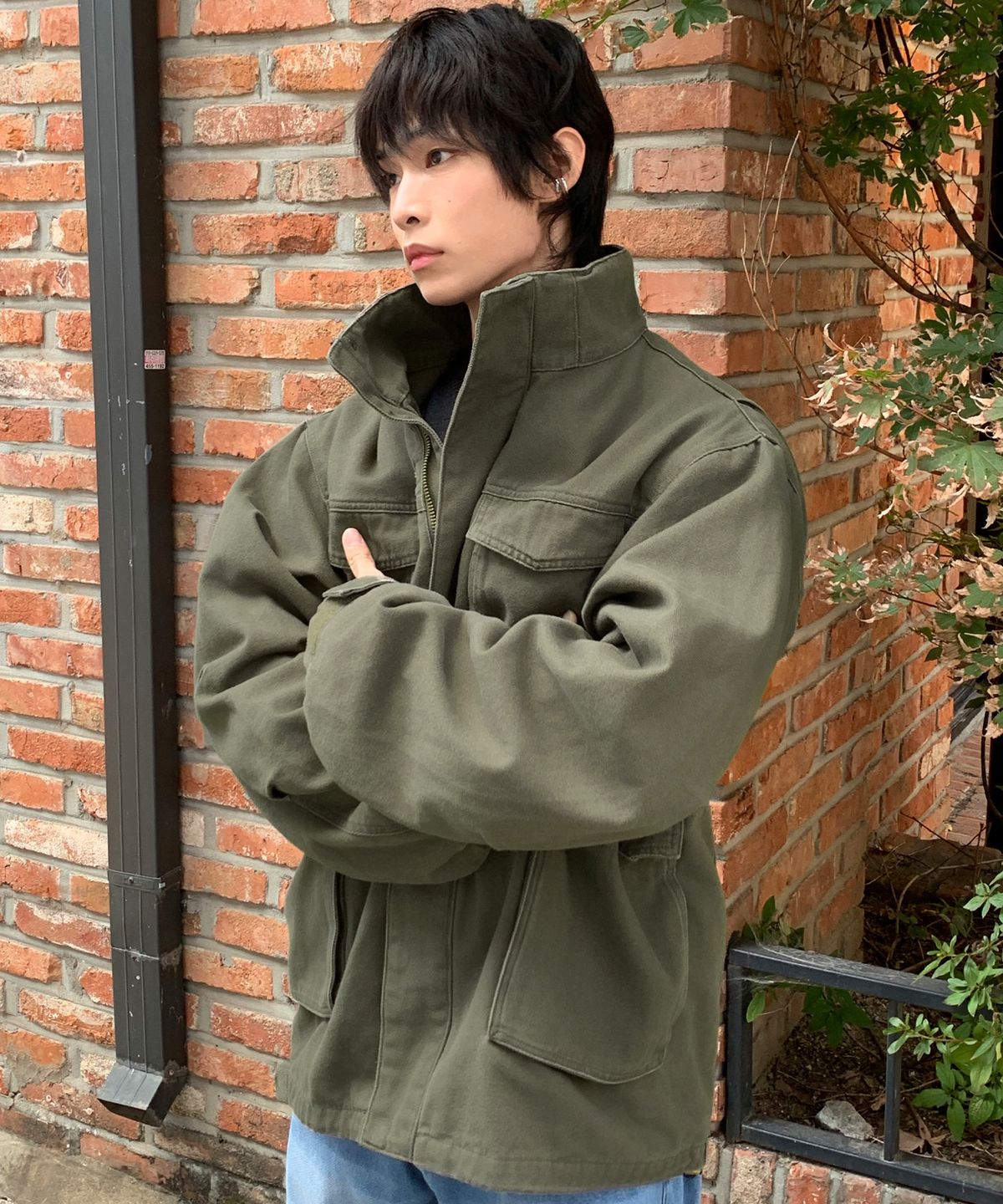 르아르(LEIRE) M65 밀리터리 필드 자켓 [빈티지카키]