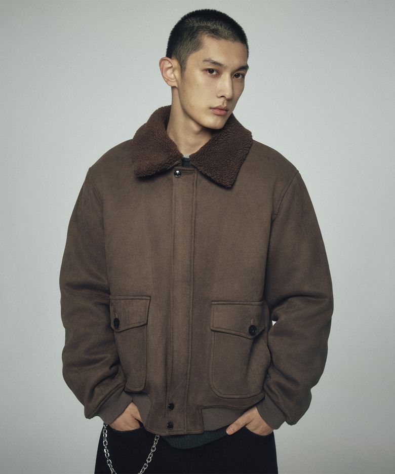 A2 스웨이드 블루종 자켓 [다크브라운]