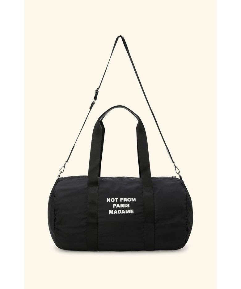 Nylon Slogan Gym Bag D4BAW26101BKX