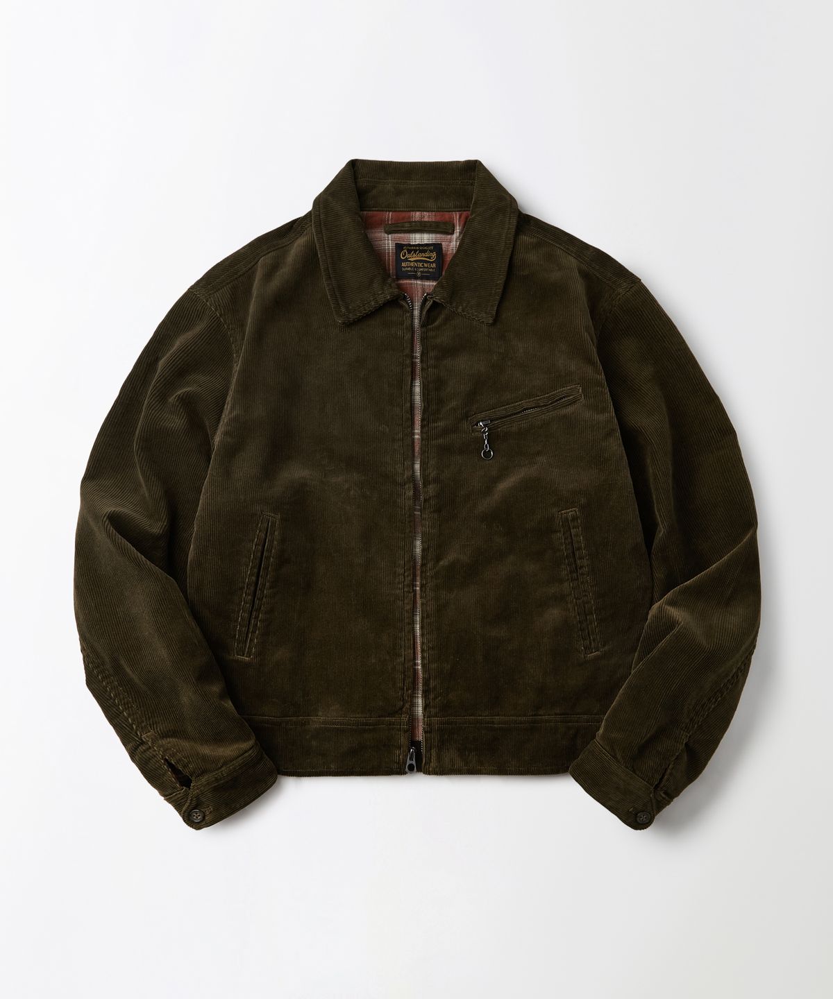 아웃스탠딩(OUTSTANDING) CORDUROY DRIZZLER JACKET_BROWN
