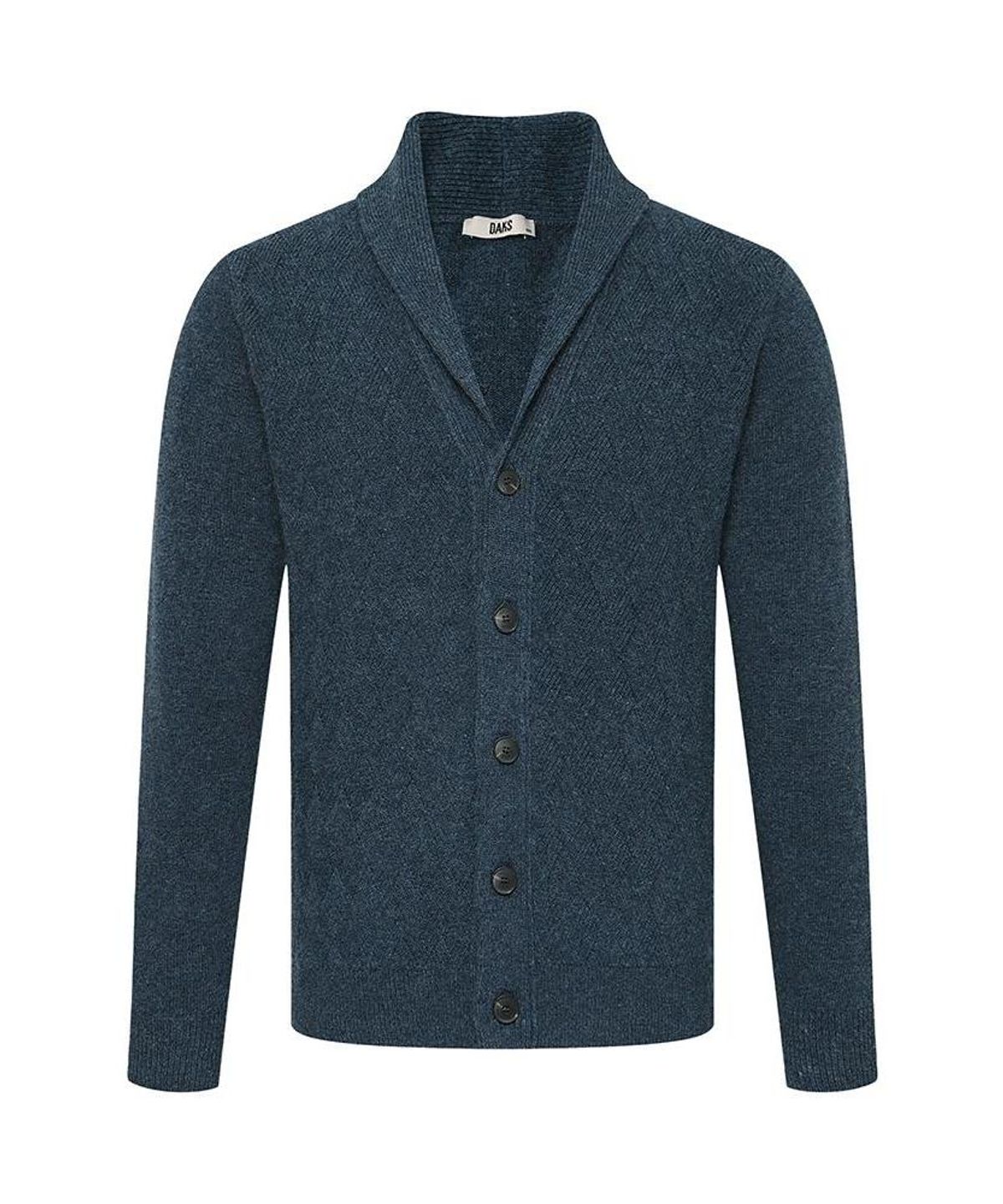 닥스셔츠(DAKS SHIRTS) 울100 가디건 레귤러핏 블루_DLW3SWCD401B1