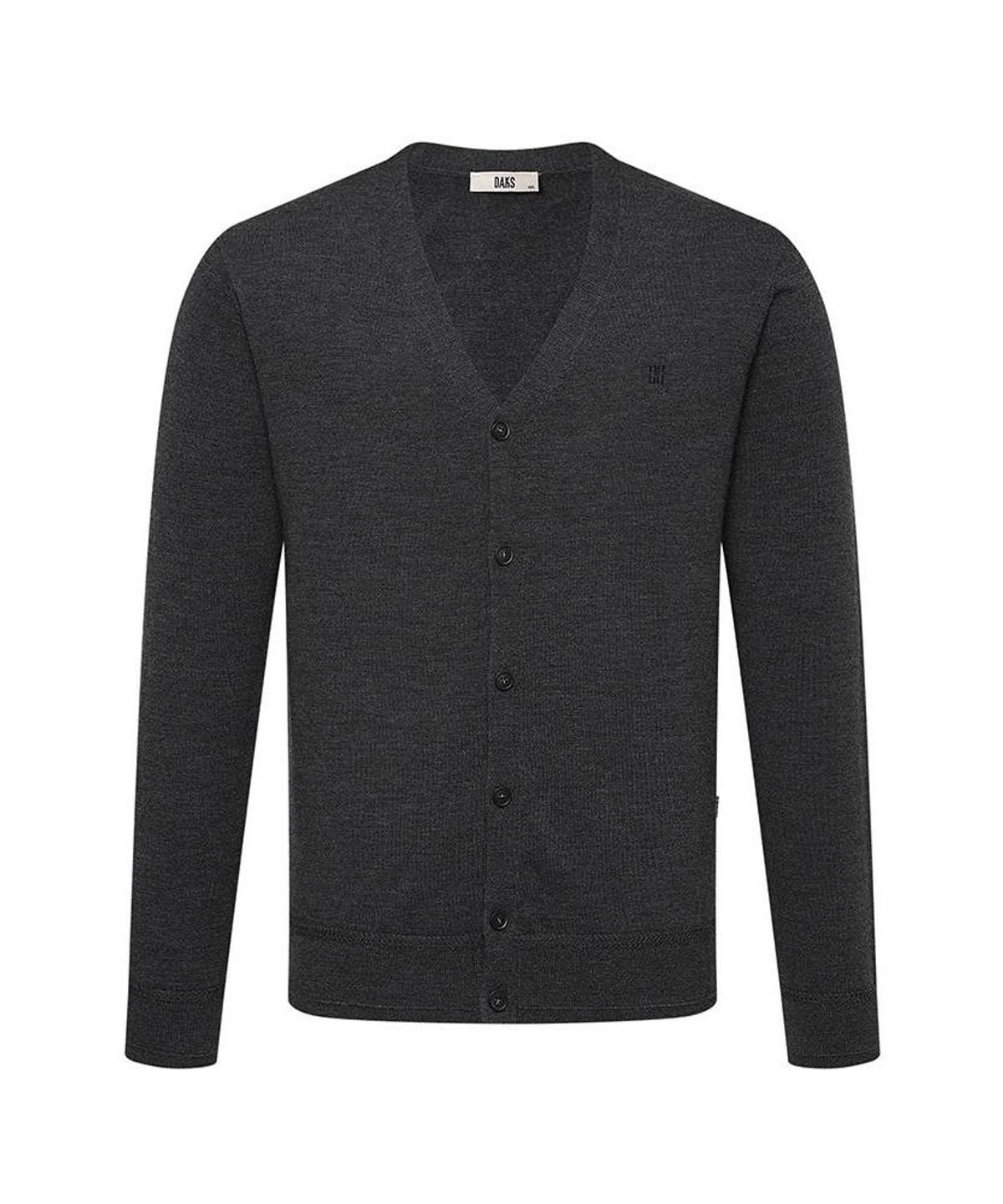닥스셔츠(DAKS SHIRTS) 울100 워셔블 가디건 레귤러핏 그레이_DMA1SWCD150G1