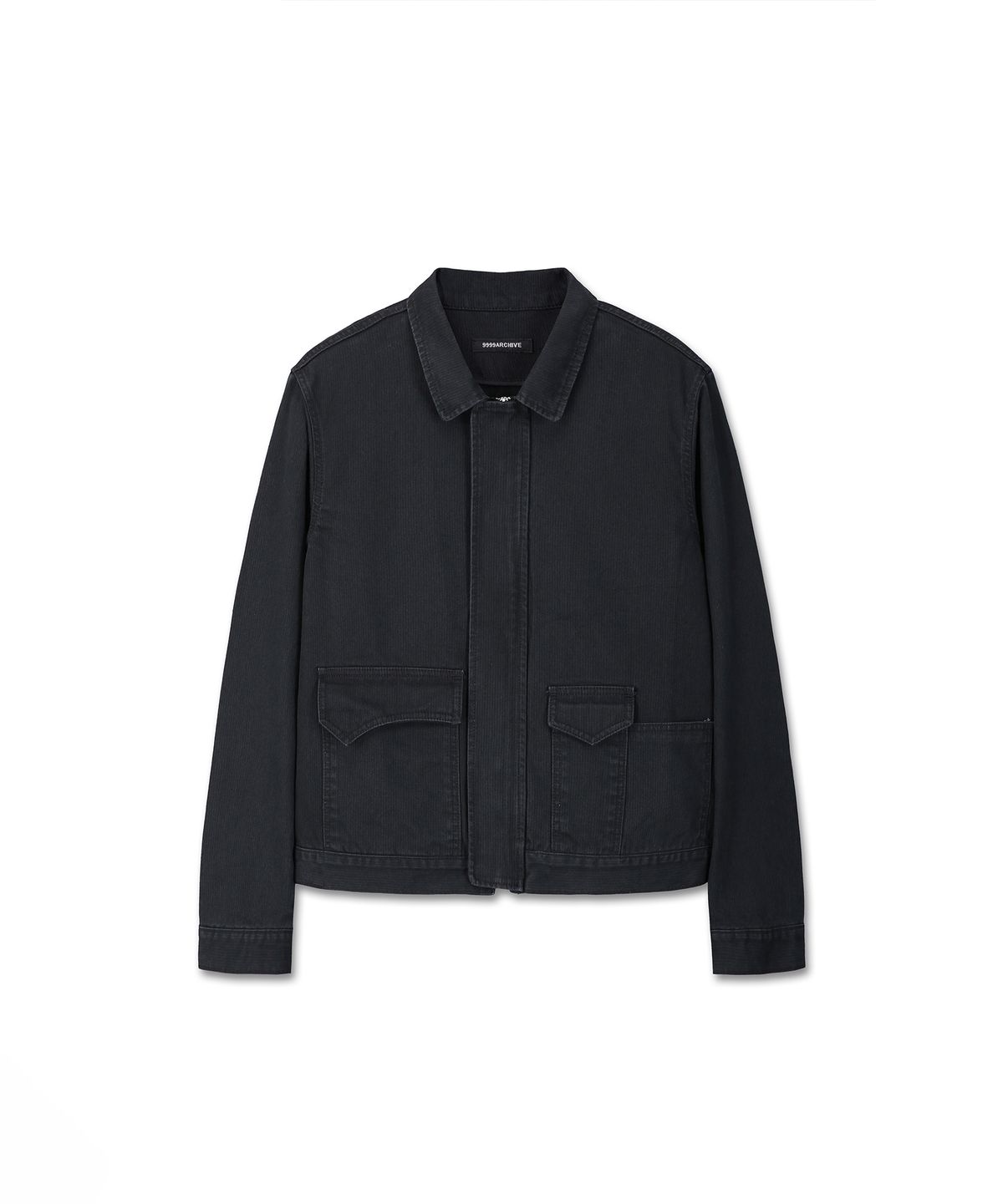 9999아카이브(9999ARCHIVE) High Neck Oblique Pocket Slub Jacket