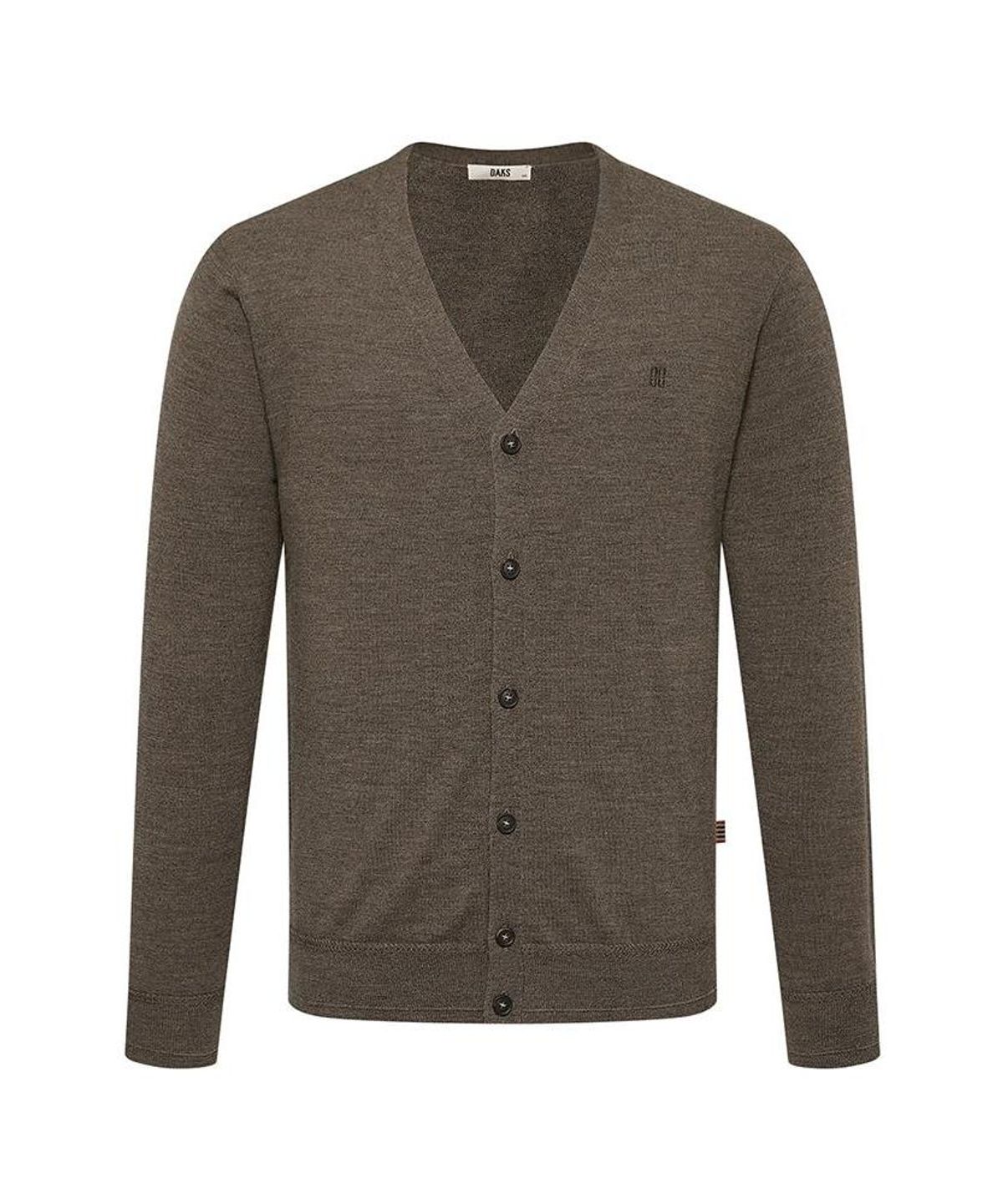 닥스셔츠(DAKS SHIRTS) 울100 워셔블 가디건 레귤러핏 브라운_DMA1SWCD150W1