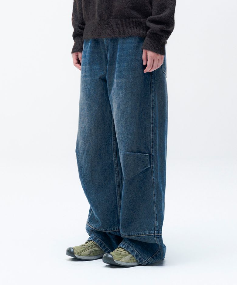 TCM stitch denim pants (blue)