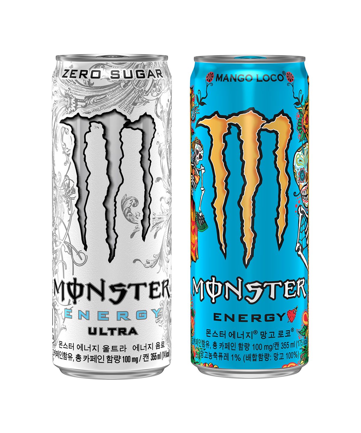 몬스터에너지(MONSTERENERGY) 몬스터 에너지 울트라 355 캔 24개+몬스터 에너지 망고 355 캔  24개