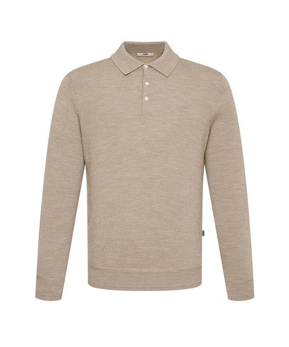 닥스셔츠(DAKS SHIRTS) 울100 워셔블 카라 니트 레귤러핏 베이지_DMA1SWTL150I1