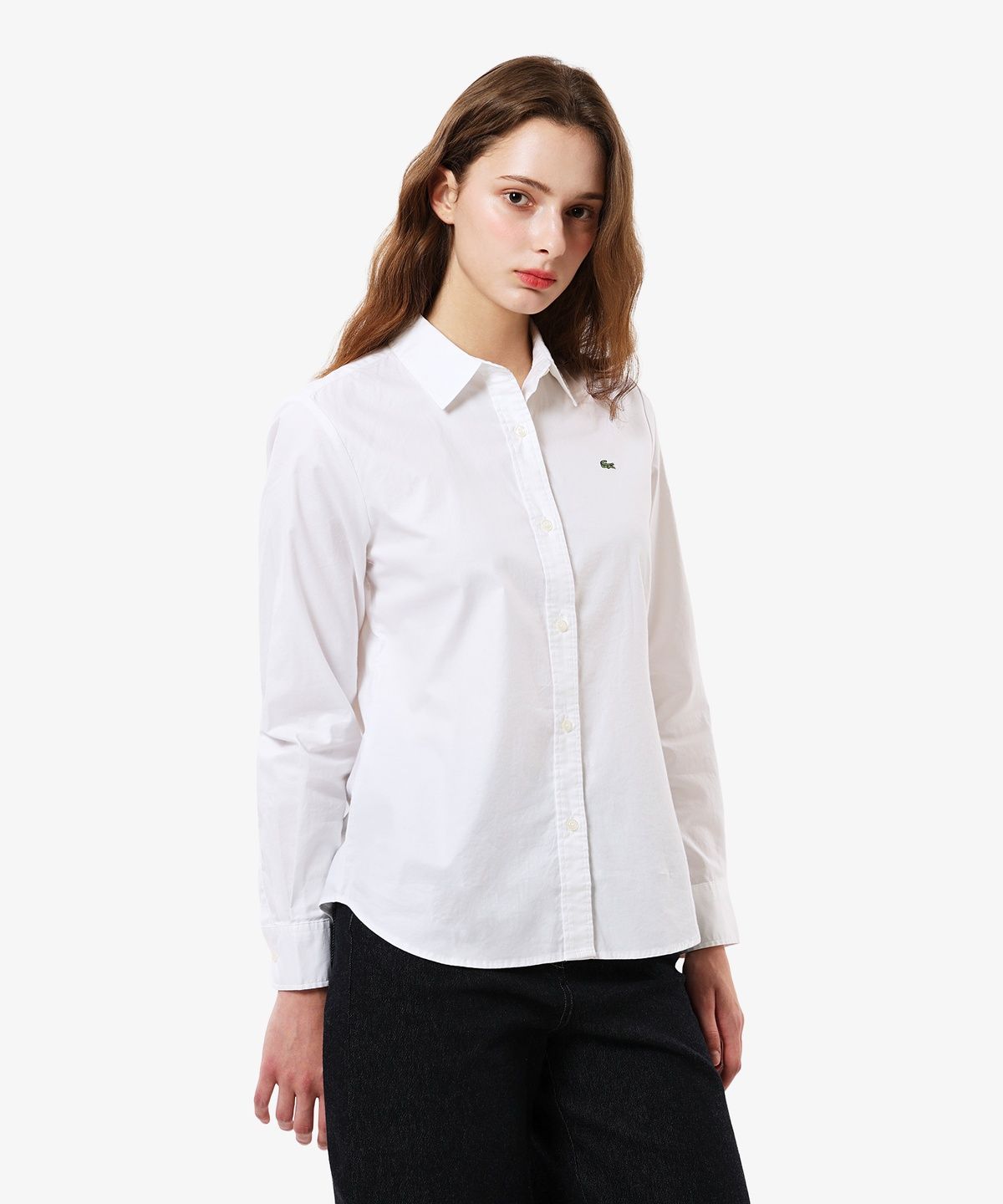 라코스테(LACOSTE) 여성 옥스포드 솔리드 셔츠 CF008E-56N 70V