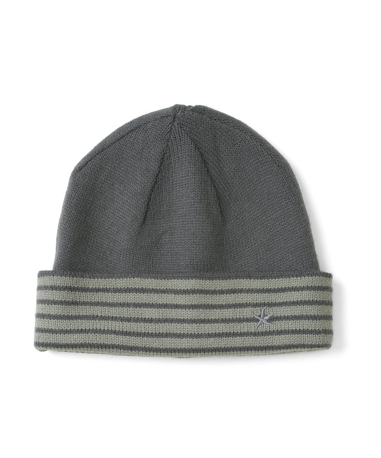 TCM reversible stripe beanie (khaki)