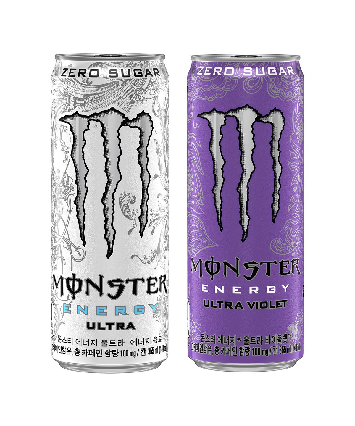 몬스터에너지(MONSTERENERGY) 몬스터 에너지 울트라 355 캔 24개+몬스터 에너지 바이올렛 355 캔  24개