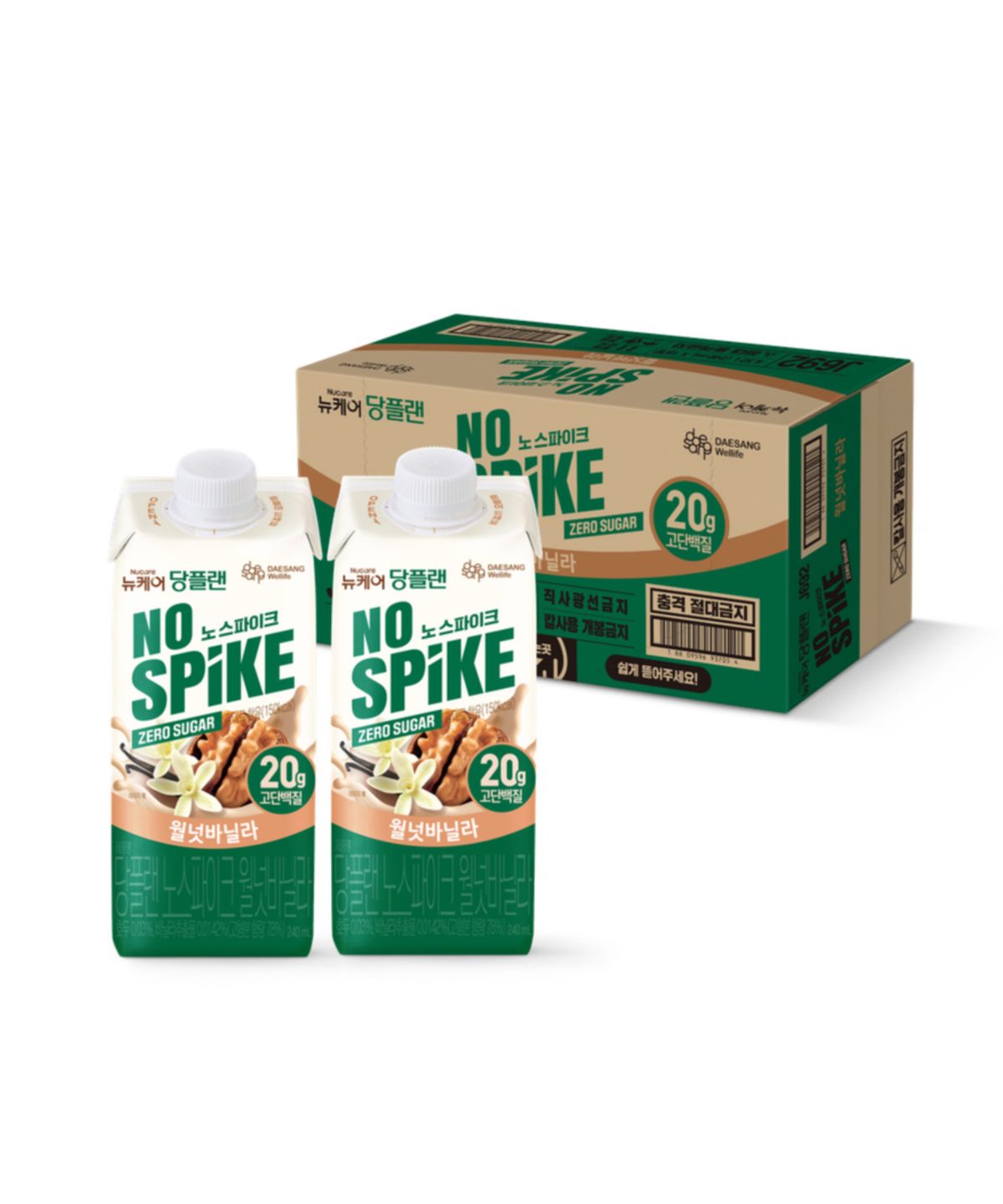 뉴케어(NUCARE) 18팩) 당플랜 노스파이크 월넛바닐라 240ml