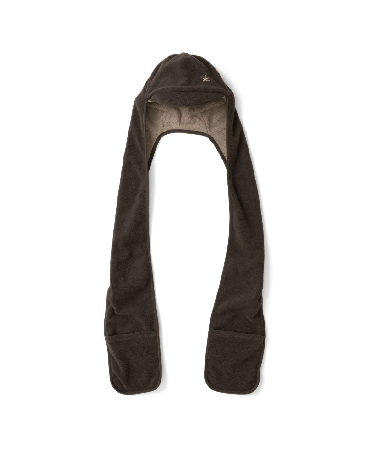 더콜디스트모먼트(THECOLDESTMOMENT) TCM reversible fleece hooded muffler (brown)