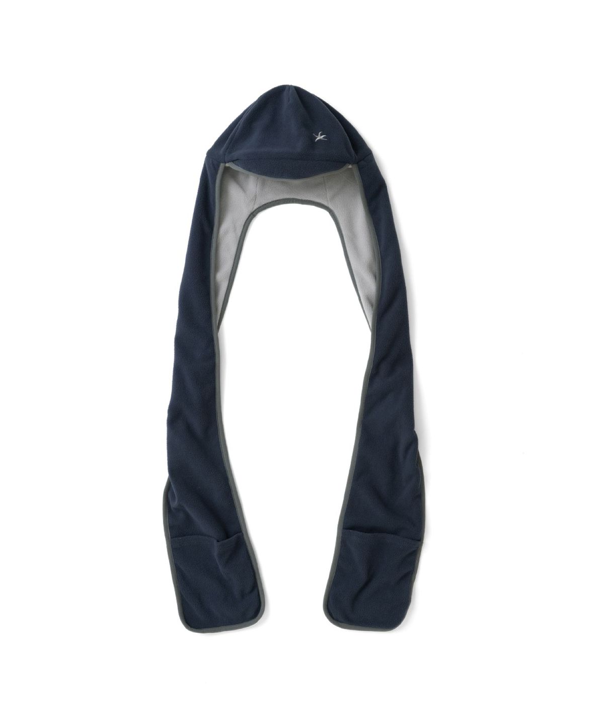 더콜디스트모먼트(THECOLDESTMOMENT) TCM reversible fleece hooded muffler (navy)
