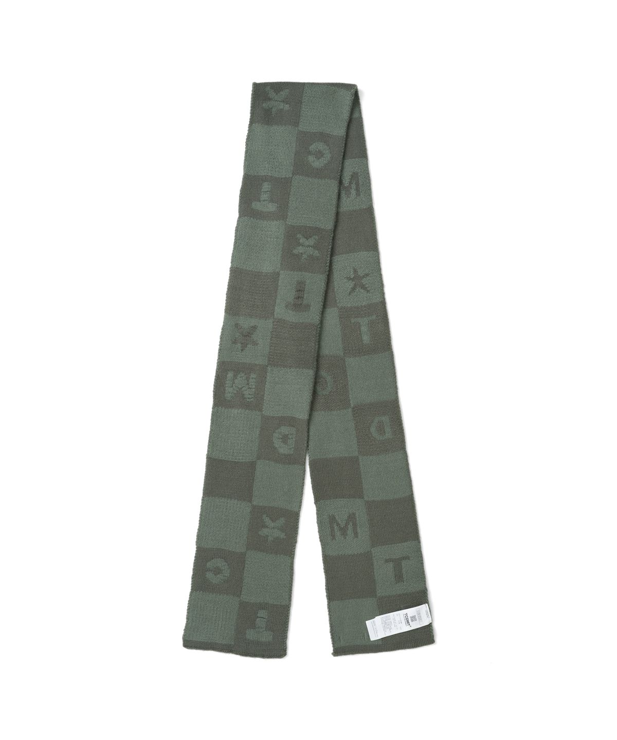 더콜디스트모먼트(THE COLDEST MOMENT) TCM tcdmt checker board muffler (ash green)