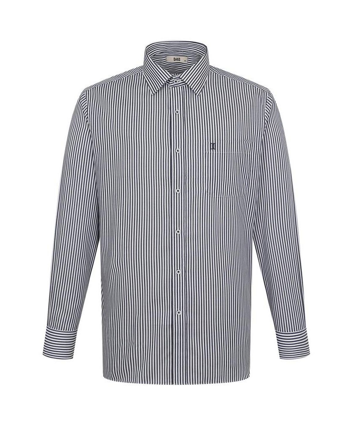 닥스셔츠(DAKS SHIRTS) 면혼방 스트라이프 셔츠 레귤러핏 네이비_DLA2SHDL422N1
