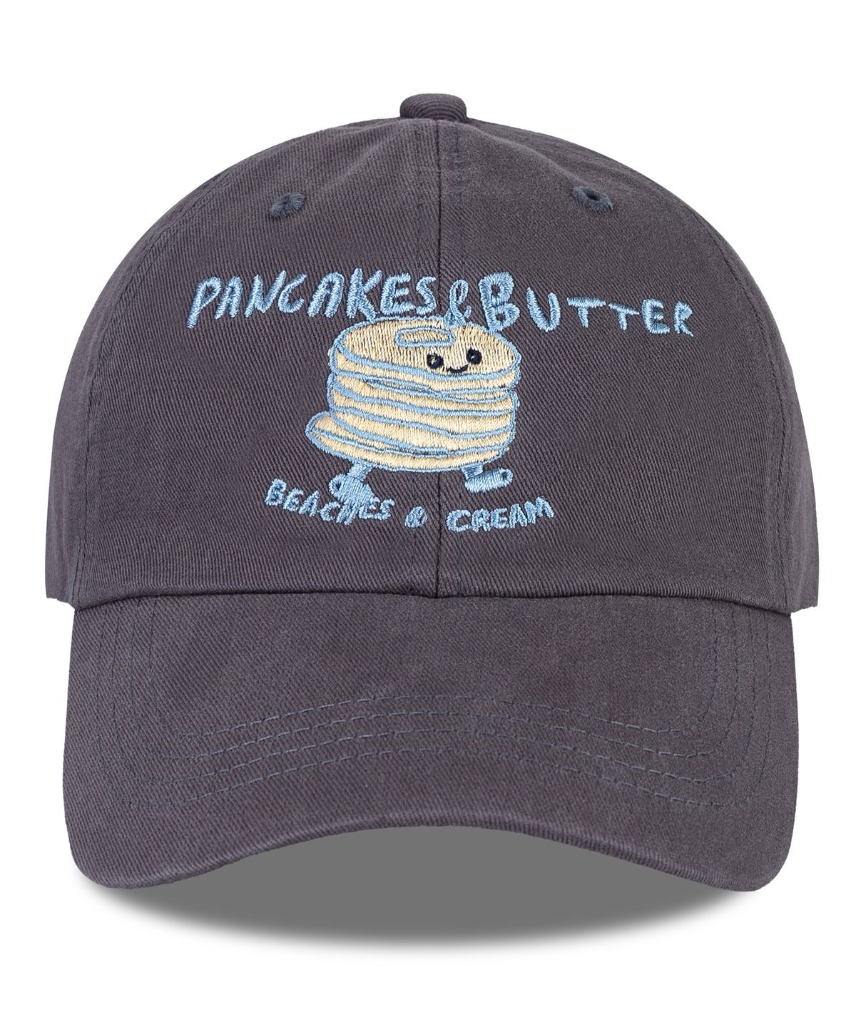 비치스앤 크림 키즈(BEACHESAND CREAM KIDS) 팬케익 버터 워싱 볼캡-차콜(Pancakes Butter Washing Ball cap)