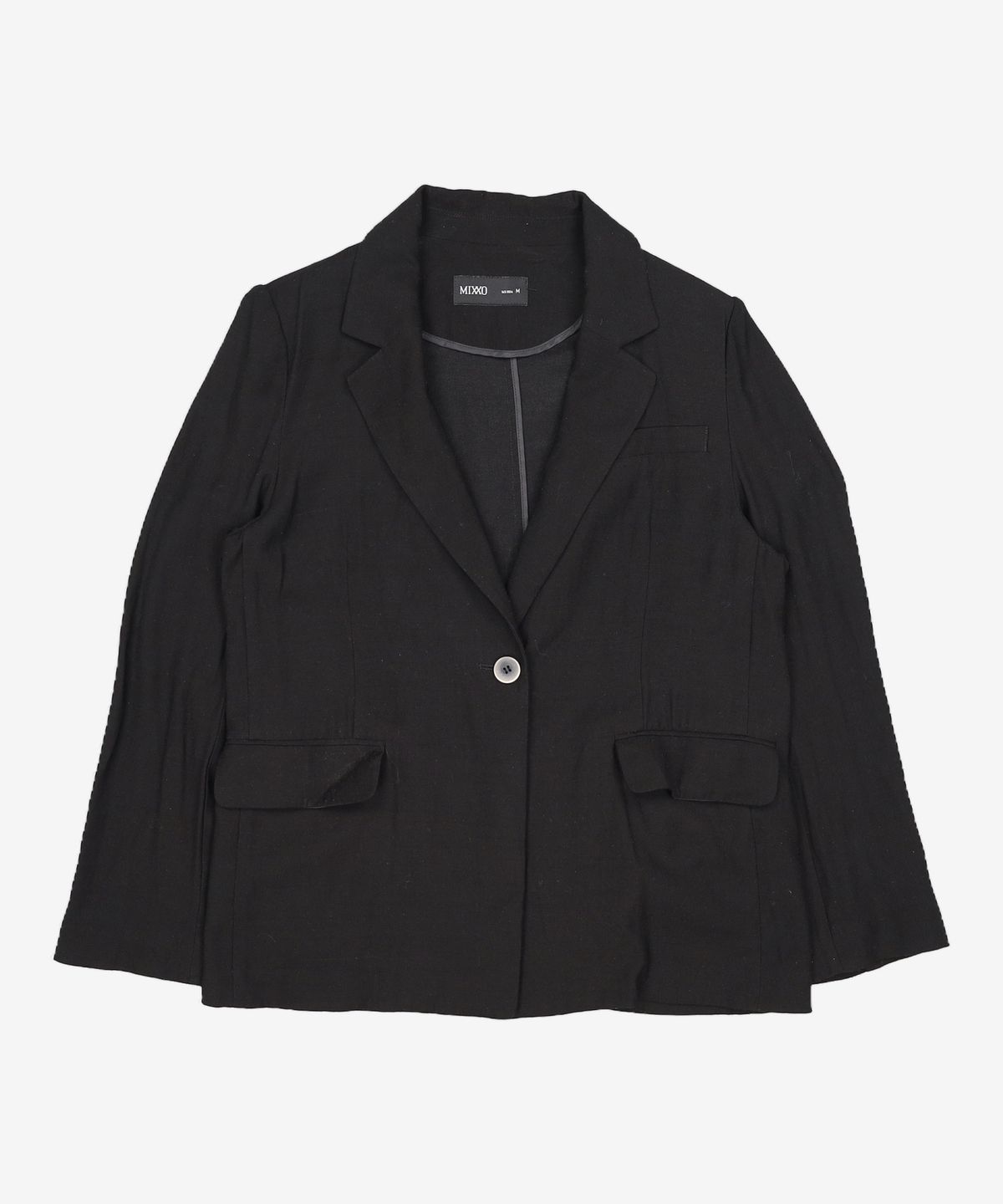 미쏘(MIXXO) 힙기장 싱글 테일러드 자켓 MIWJKC51PG M