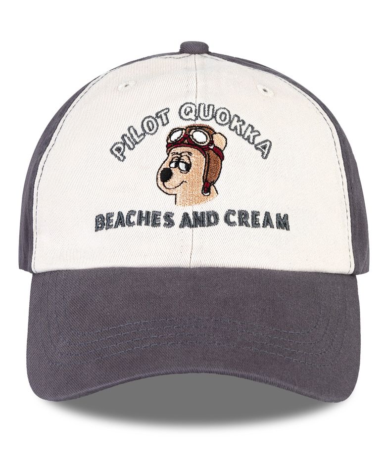 파일럿 쿼카 배색 투톤 볼캡-차콜(Pilot quokka Coloration two-tone Ball cap)