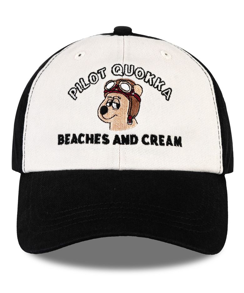 파일럿 쿼카 배색 투톤 볼캡-블랙(Pilot quokka Coloration two-tone Ball cap)