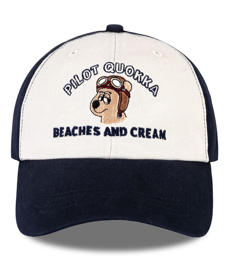 파일럿 쿼카 배색 투톤 볼캡-네이비(Pilot quokka Coloration two-tone Ball cap)