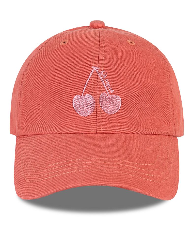 체리 워싱 볼캡-코랄핑크(Cherry Washing Ball cap)