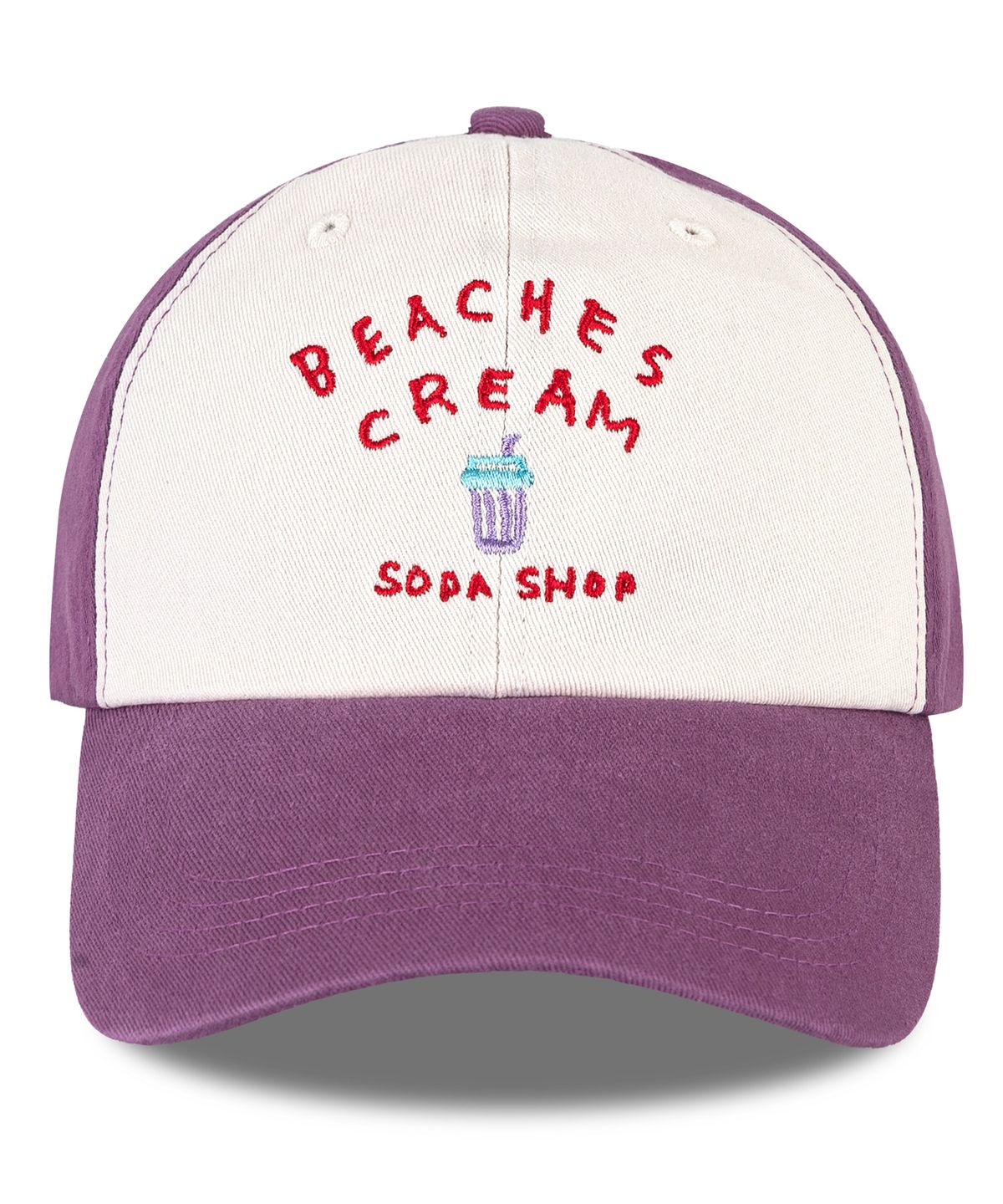 비치스앤 크림 키즈(BEACHESAND CREAM KIDS) 소다샵 투톤 배색 볼캡-퍼플(Soda shop Coloration two-tone Ball cap)