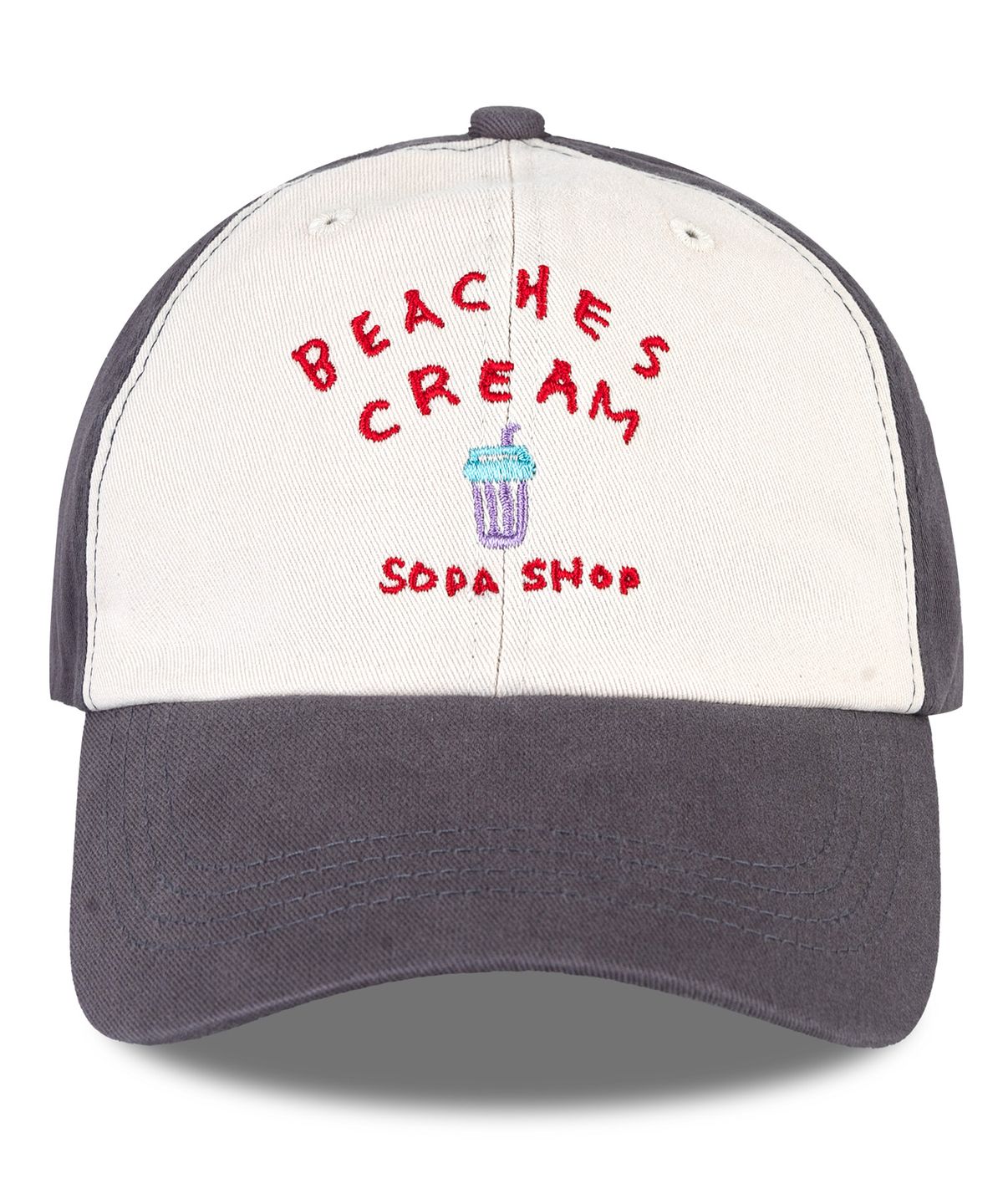 비치스앤 크림 키즈(BEACHESAND CREAM KIDS) 소다샵 투톤 배색 볼캡-차콜(Soda shop Coloration two-tone Ball cap)